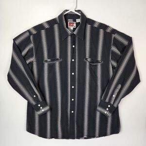 Vtg 90s Brooks & Dunn Shirt Mens XL Pearl Snap‎ Buttons Western Chore Wear Rodeo
